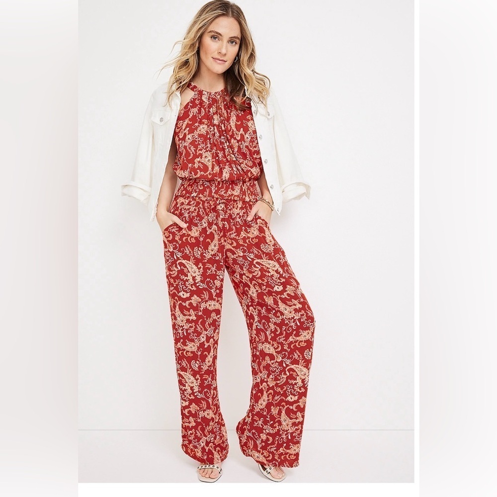 Maurice High Rise Floral Wide Leg Pant-Halter top pantsSz M topSz M